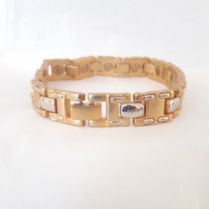 Vintage unisex  gold link bracelet